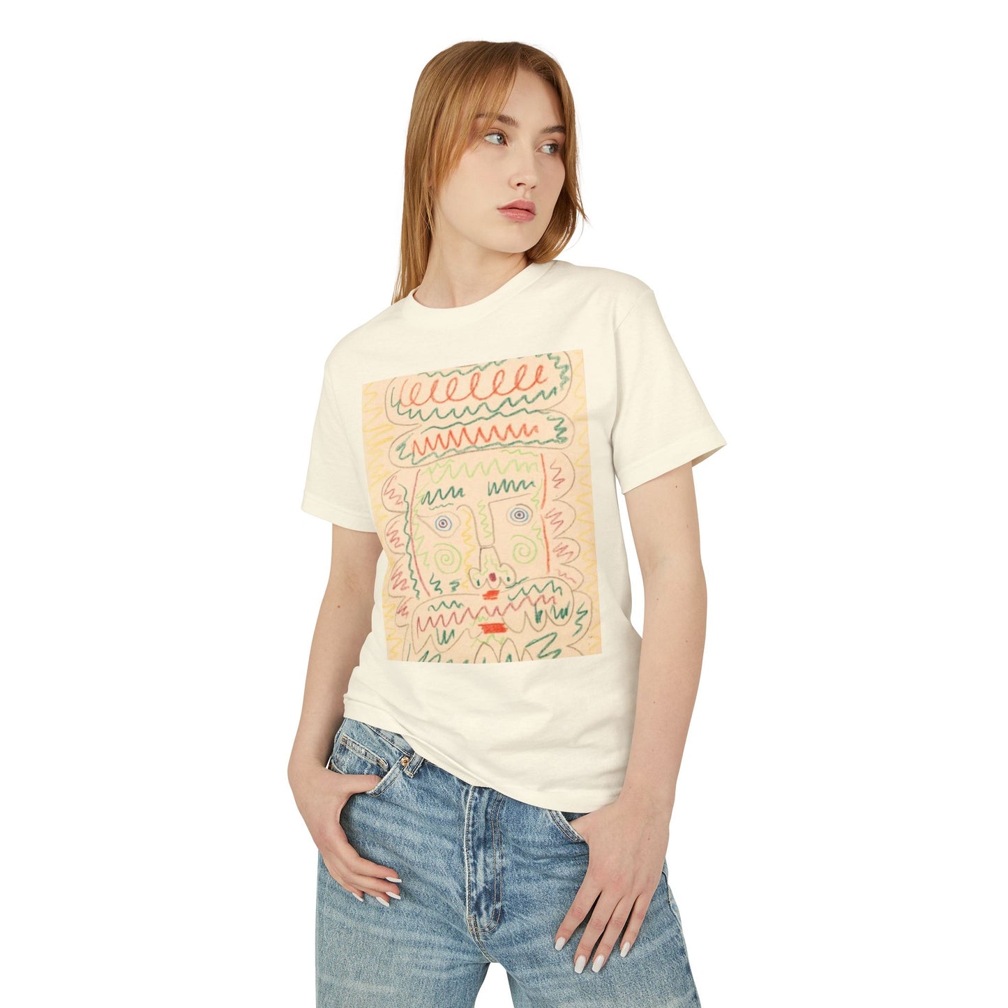 Artistic Unisex Tee with Colorful Face Design