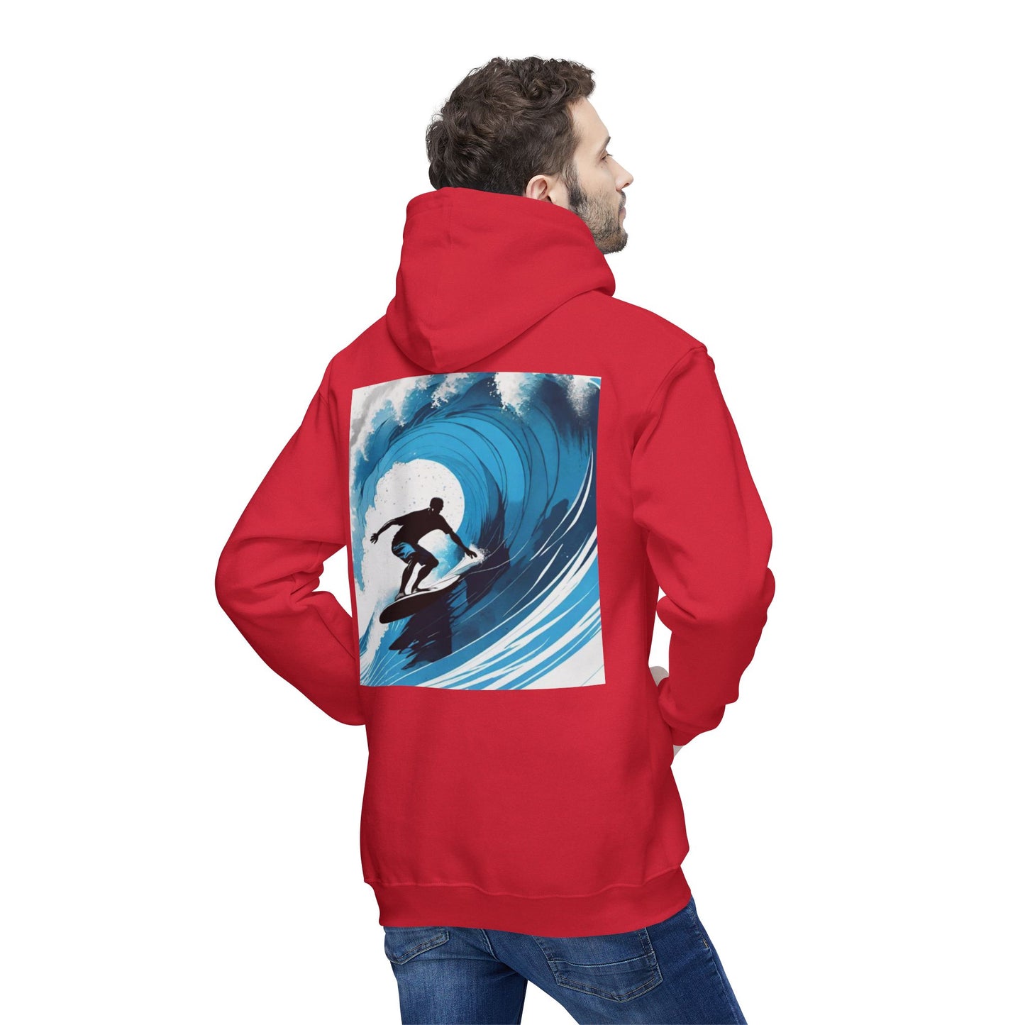 Surfing Wave Unisex Hoodie - Made in US