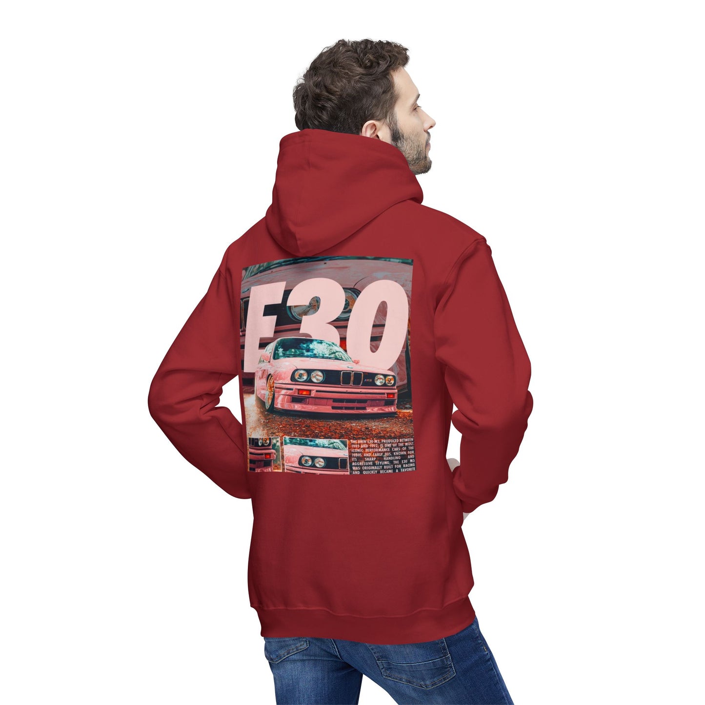 E30 Vintage Car Unisex Hooded Sweatshirt - Casual Comfort for Car Enthusiasts