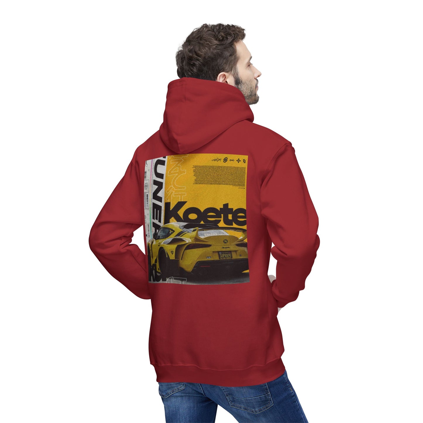 Unisex Hooded Sweatshirt with Car Graphic - Perfect for Automobiles Enthusiasts
