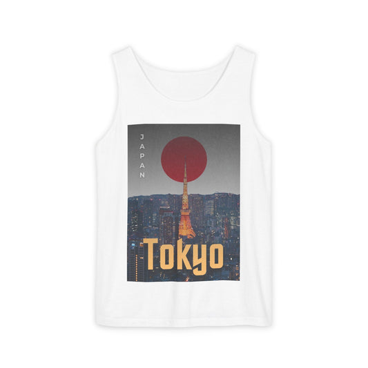 Tokyo Vintage Poster Tank — Japan Cityscape Graphic Tank Top