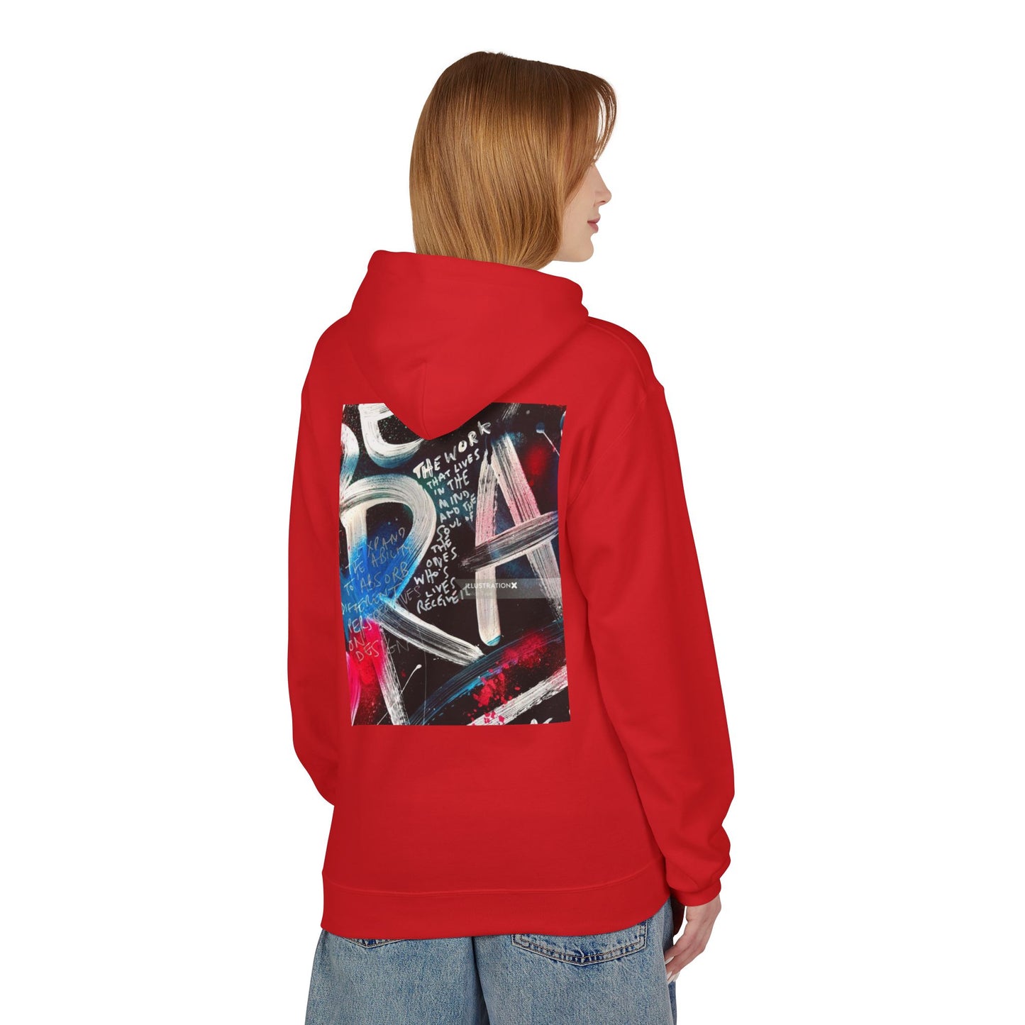 Unisex Midweight Softstyle Fleece Hoodie - Colorful Artistic Graffiti Design