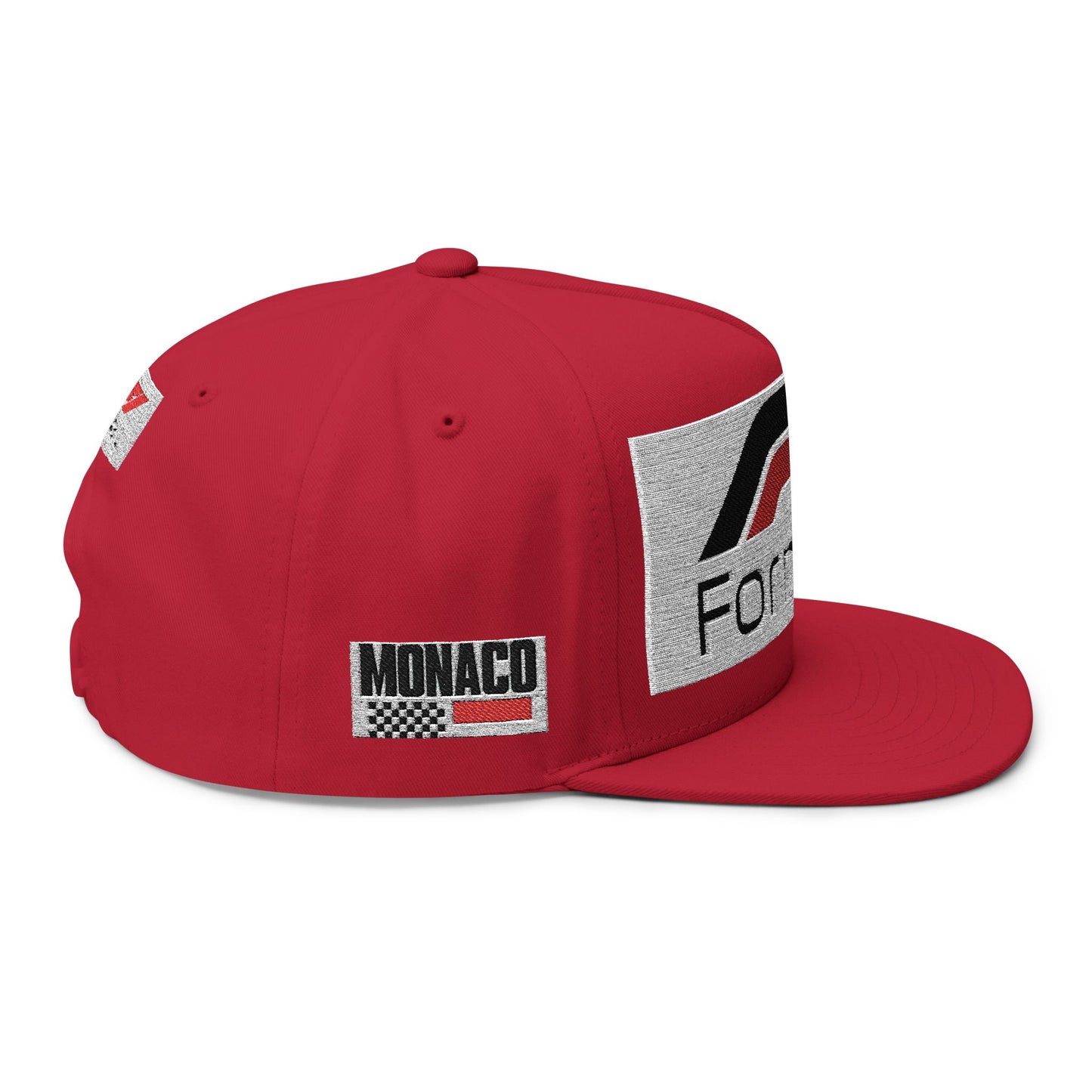 Formula 1 Embroidered Flat Bill Cap – Racing Logo Snapback