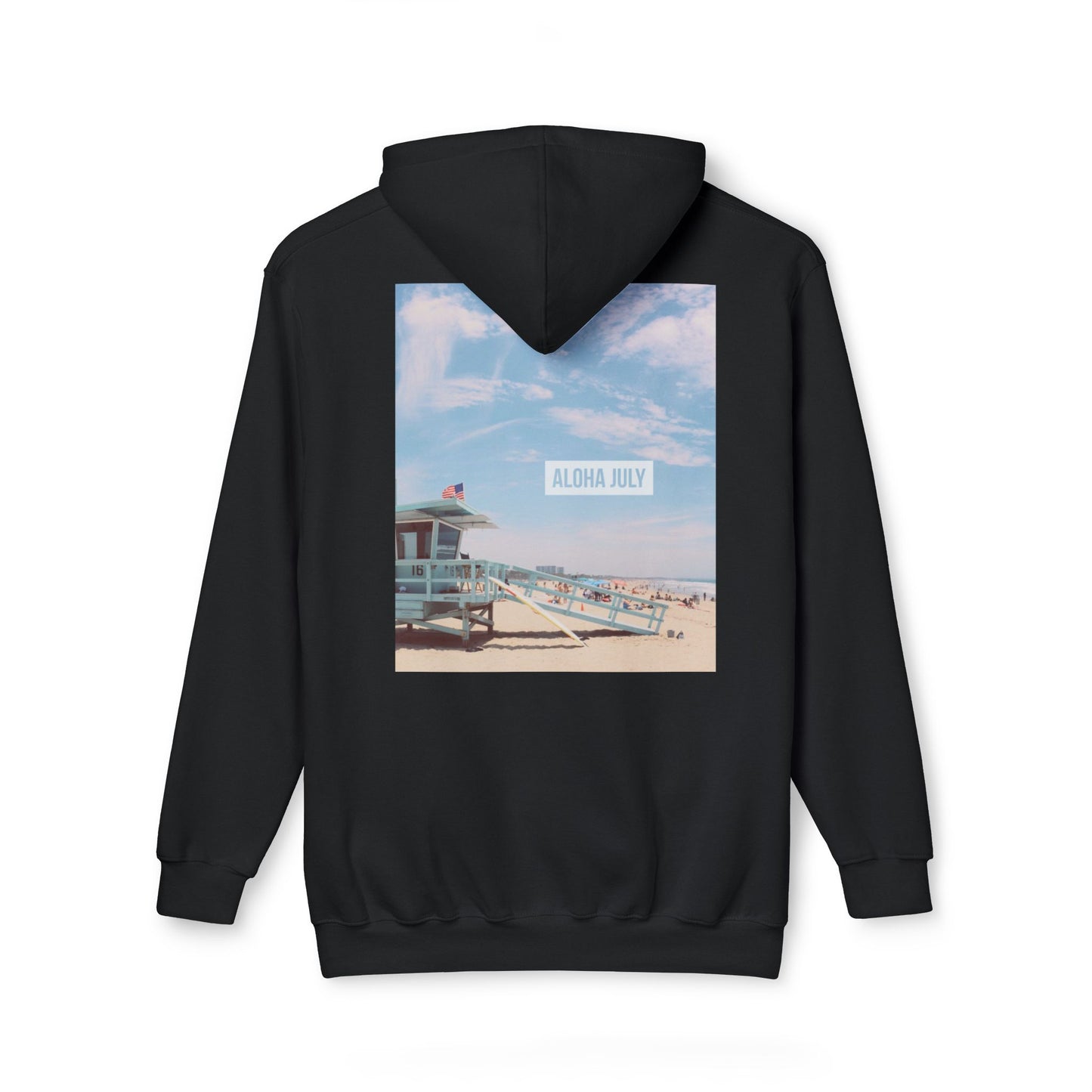 Aloha July Unisex Hooded Sweatshirt - Beach Vibes, Made in USA