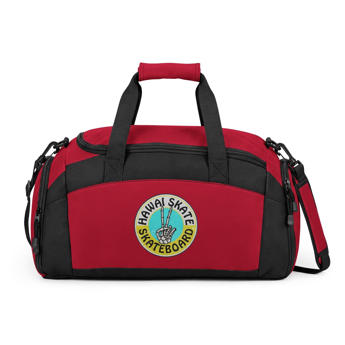 Skateboard Patch Gym Bag — Hawaiian Skateboard Travel Duffel