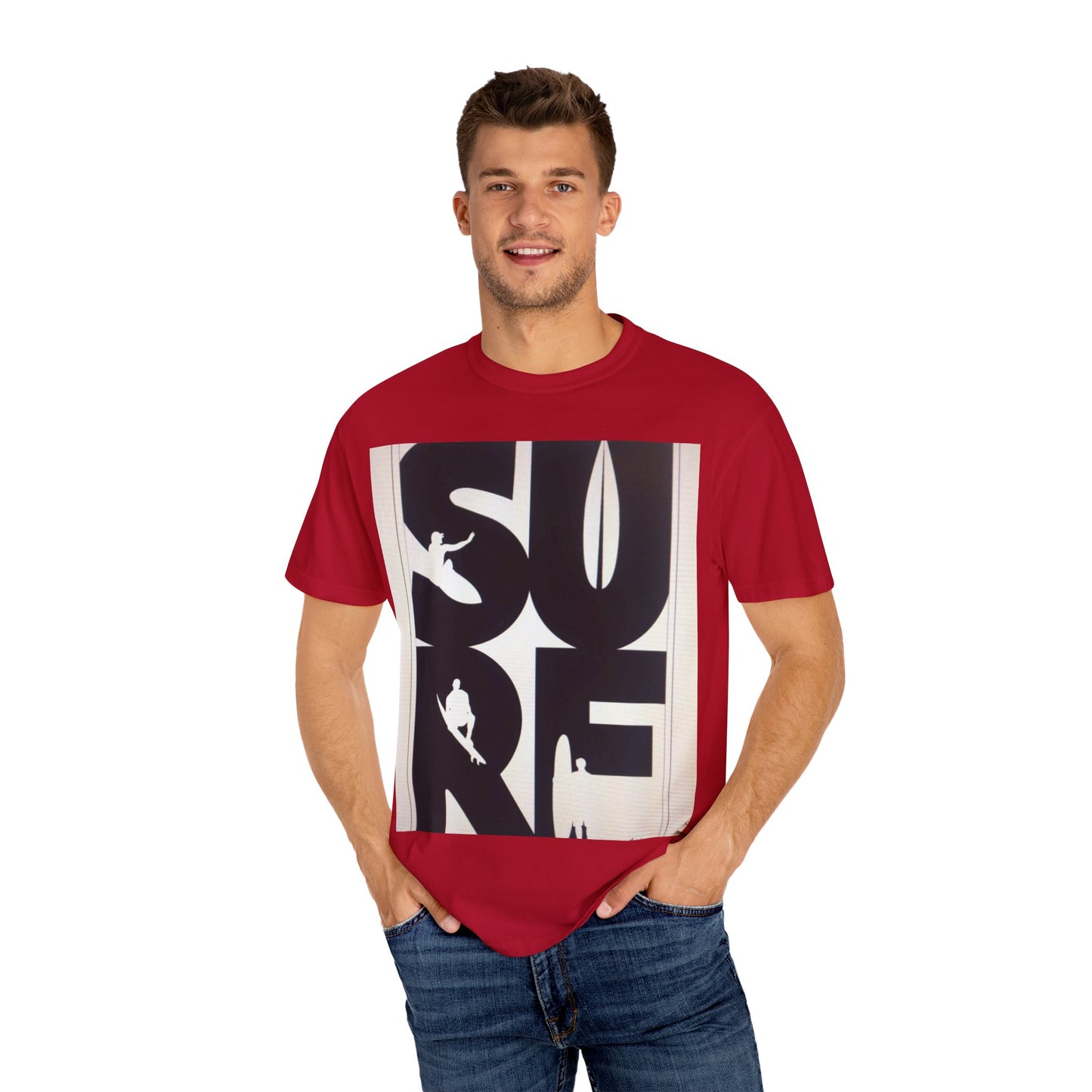 Surf Inspired Unisex Garment-Dyed T-Shirt, Beachwear, Casual Summer Tee, Surfing Gift, Trendy Streetwear, Comfortable Lifestyle Top