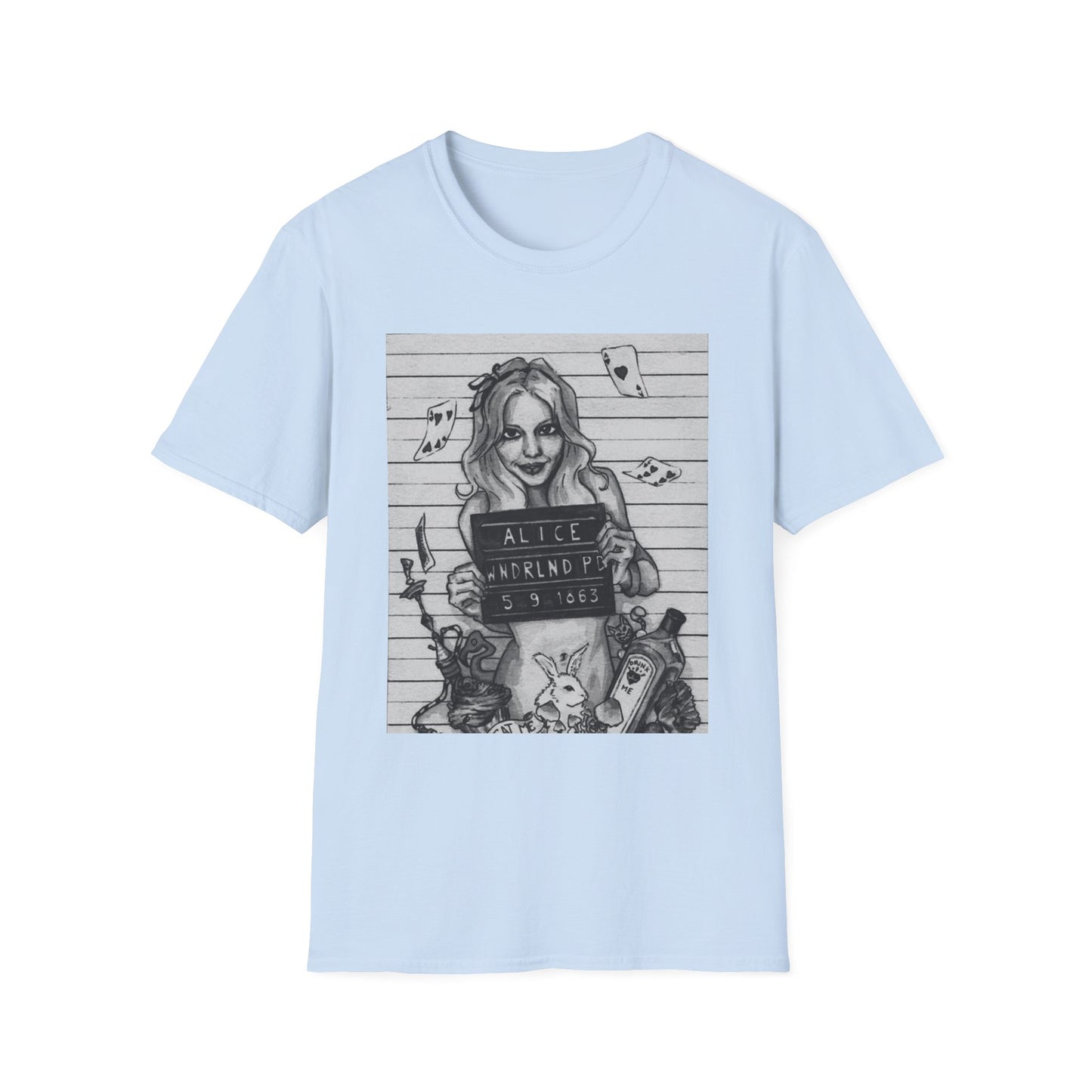 Alice in Wonderland Inspired Softstyle T-Shirt - Vintage Design