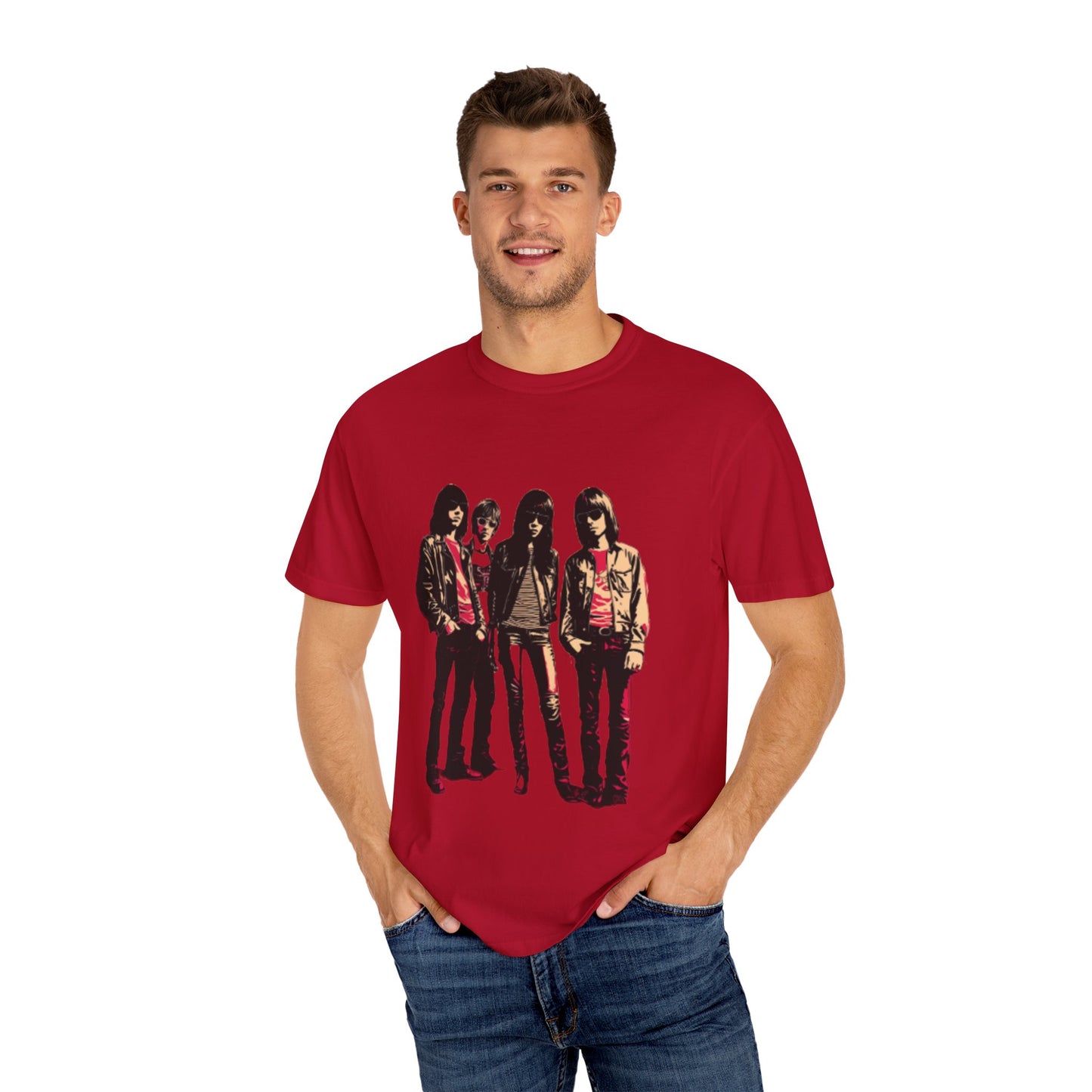 Rock Band Graphic Unisex Garment-Dyed T-Shirt