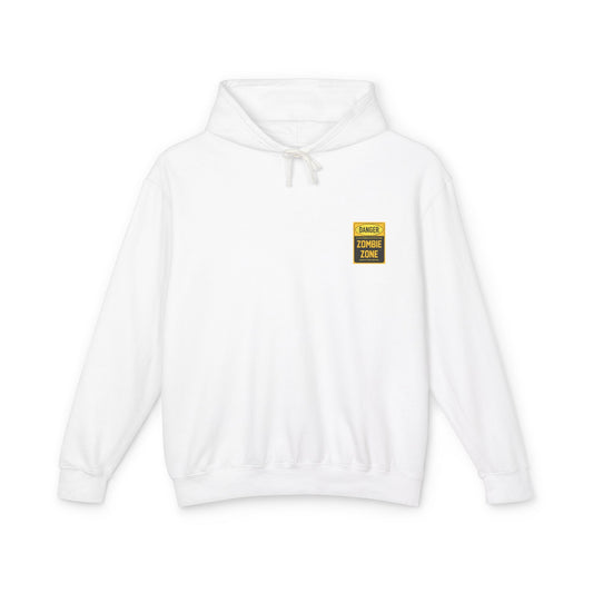 Unisex Zombie Zone Hooded Sweatshirt - Danger Sign Design