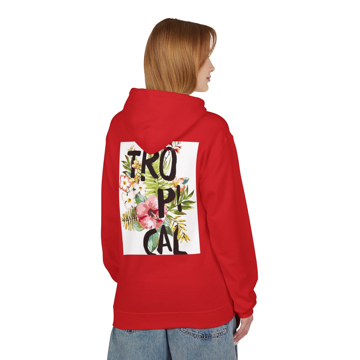 Tropical Floral Hoodie for Summer Vibes | Unisex Softstyle Fleece