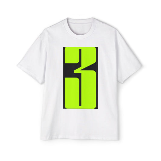Oversized Tee β Neon Abstract '3' Graphic