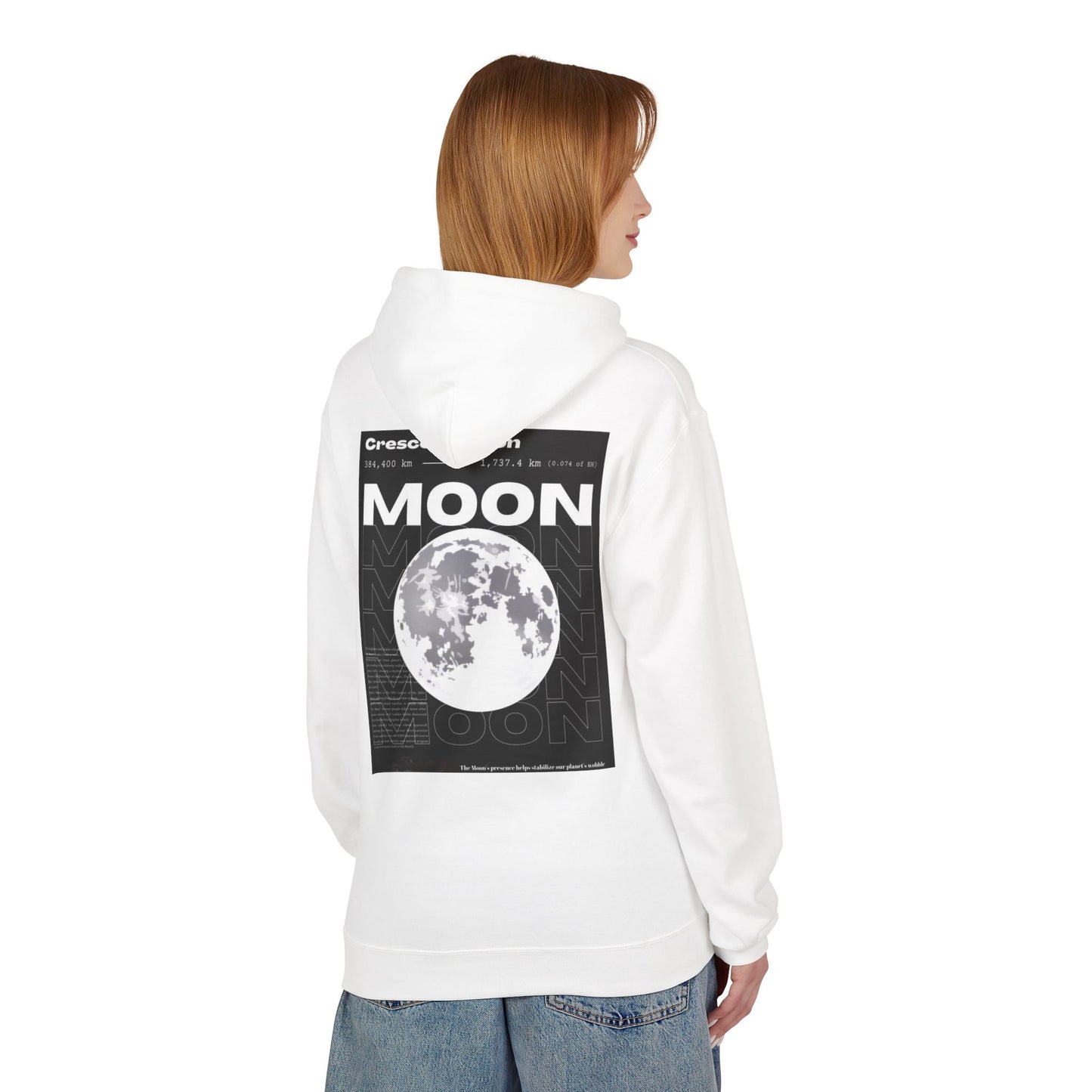 Crescent Moon Graphic Hoodie - Unisex Midweight Softstyle Fleece