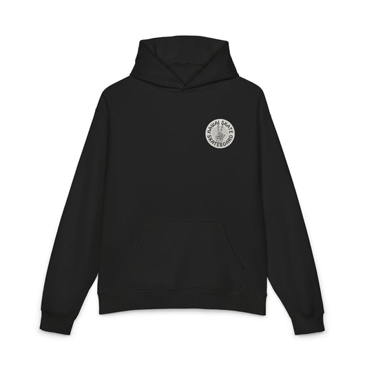 Hoodie — Stacked BMW Parts Streetwear Graphic (Front Logo, Back Car Bumper & Wheels)