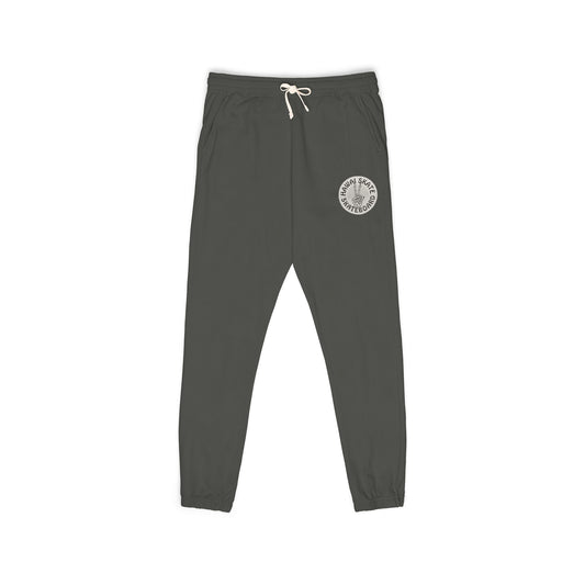 Embroidered Compass Fleece Sweatpants — Casual Travel Joggers