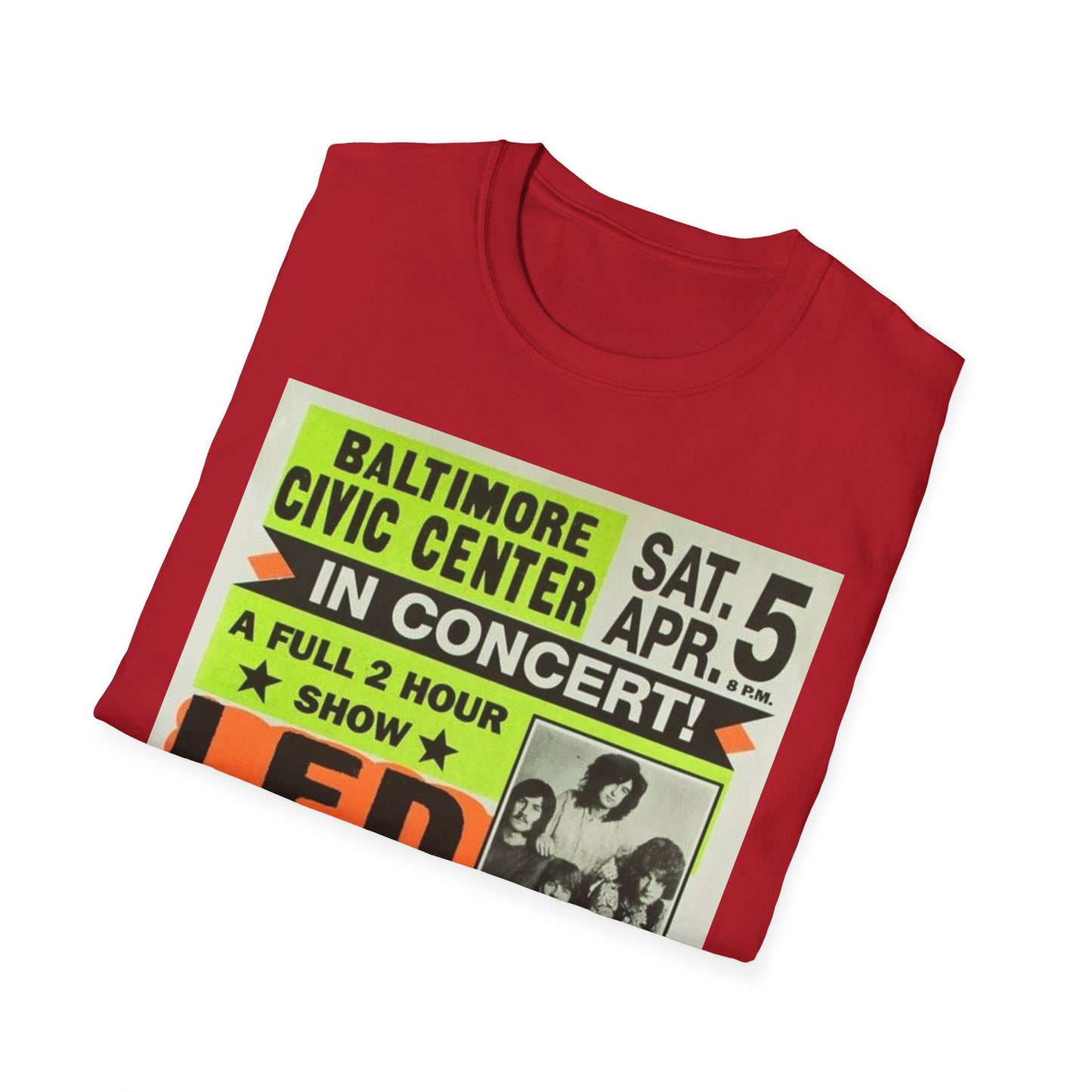 Retro Concert Tee - Led Zeppelin Vintage Style T-Shirt, Music Lovers Gift, Unisex Graphic Tee, Nostalgic Band Shirt, Rock Concert Wear