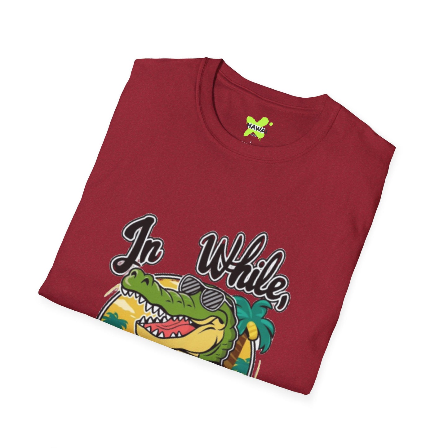 In Wild Crocodile Unisex Softstyle T-Shirt - Fun Graphic Tee for Animal Lovers