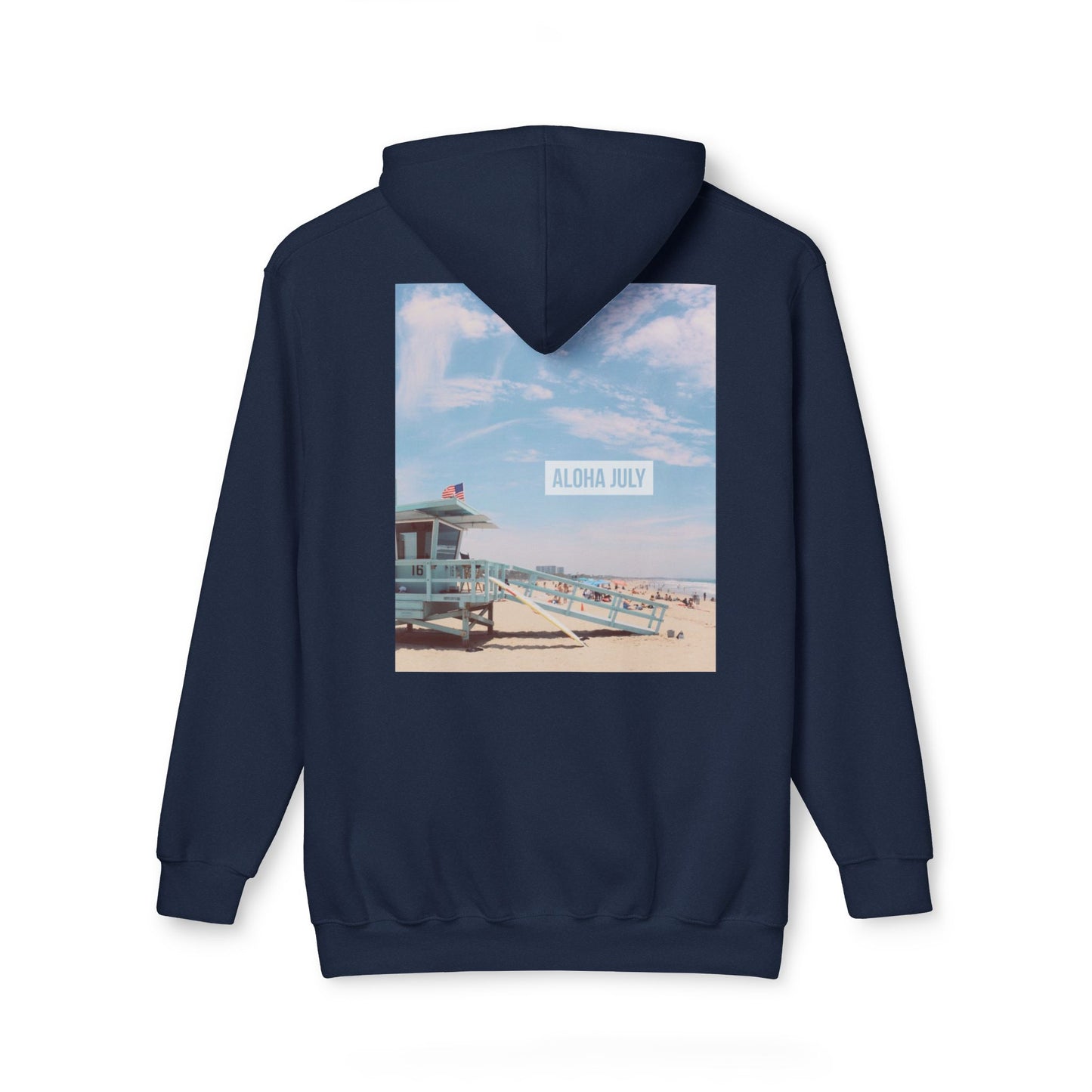 Aloha July Unisex Hooded Sweatshirt - Beach Vibes, Made in USA