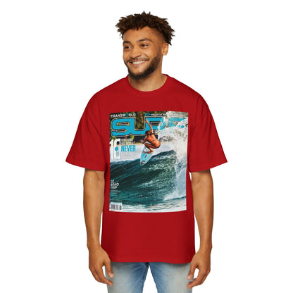 Surf Magazine Graphic Tee — Vintage Surfer Print Oversized T-Shirt