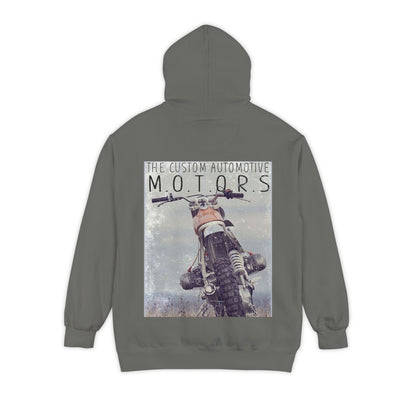White Hoodie with Retro Skate Sticker Graphic — Vintage Skateboard Design