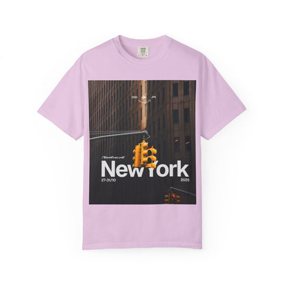 New York City Traffic Light Photo T‑Shirt — Urban Streetwear Tee