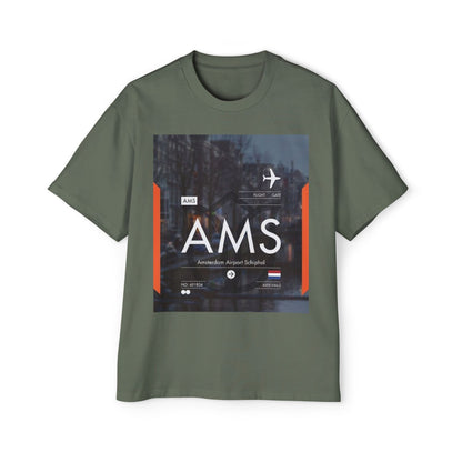 AMS Amsterdam Airport Tee — Travel-Inspired Graphic T-Shirt