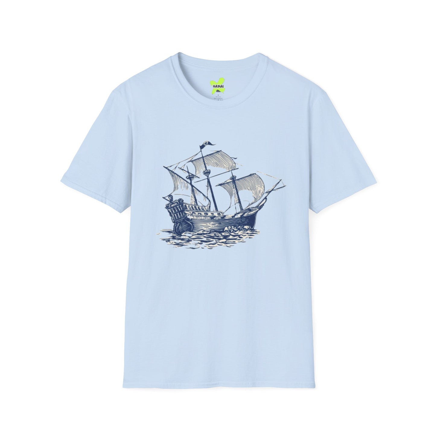 Nautical Adventure Unisex Softstyle T-Shirt - Pirate Ship Design