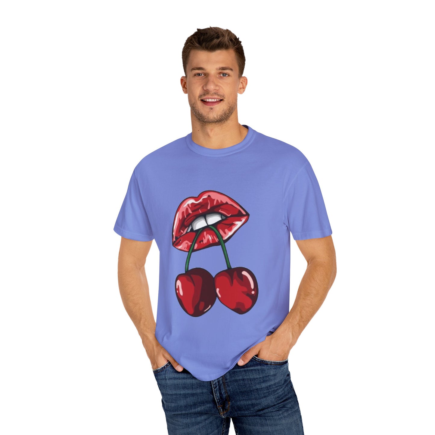 Retro Cherry Lips Unisex T-shirt - Trendy Graphic Tee