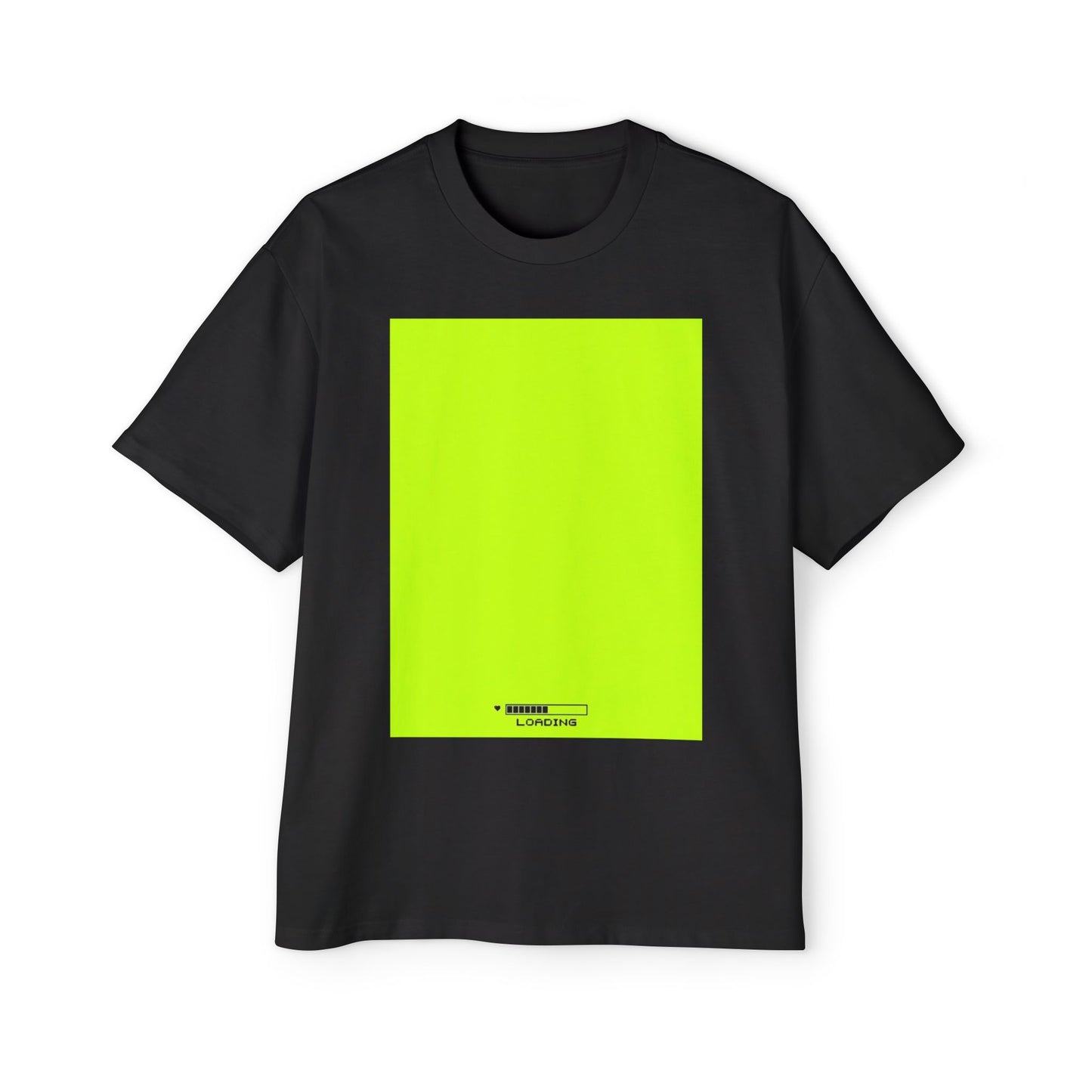 Oversized Tee — Neon Green Minimal Graphic "SUMMER LOVEDAY"
