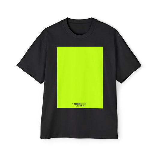 Oversized Tee — Neon Green Minimal Graphic "SUMMER LOVEDAY"