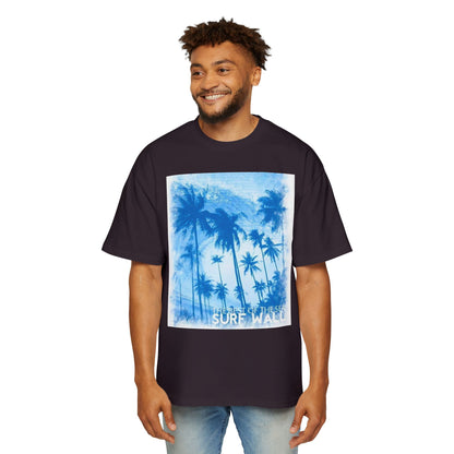 Surf Palm Tee — Blue Tropical Graphic T-Shirt
