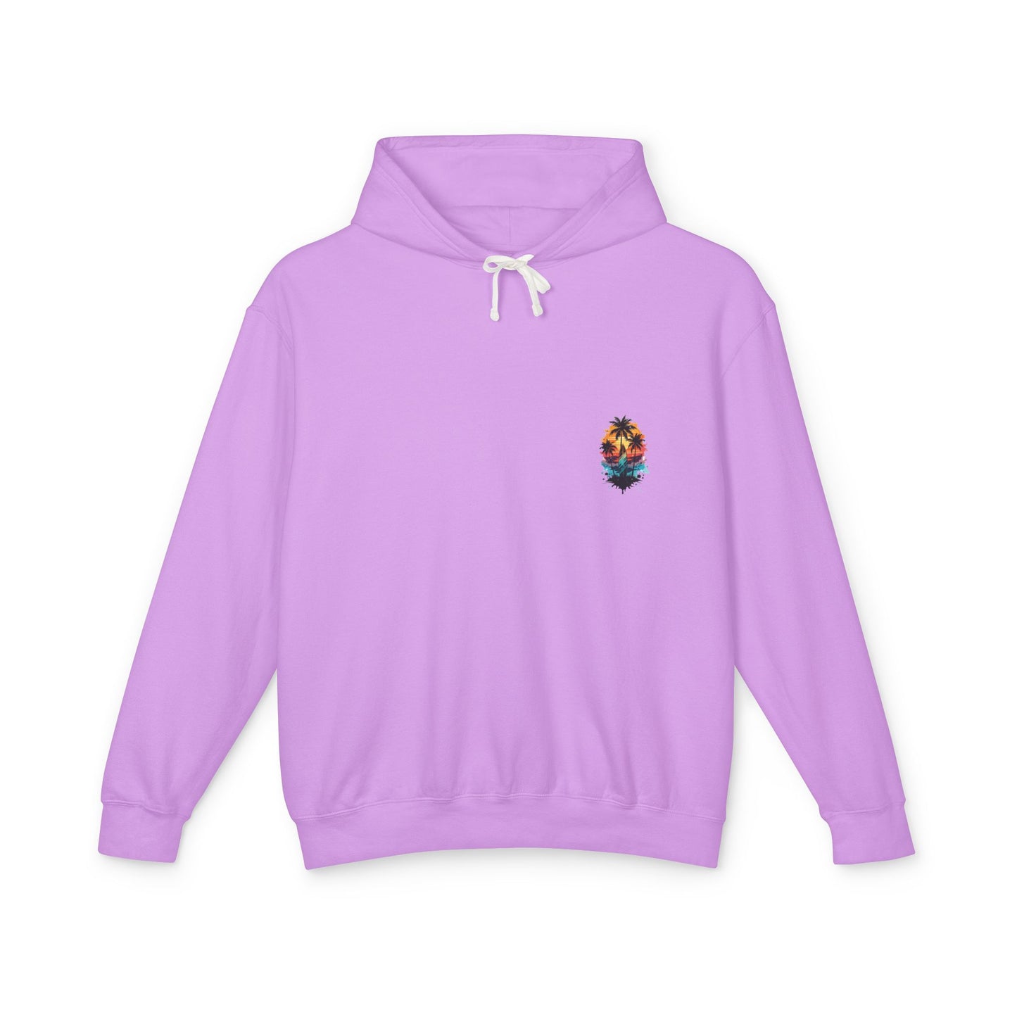 Coastal Sunset Surf Hoodie - Unisex Lightweight Hooded Sweatshirt