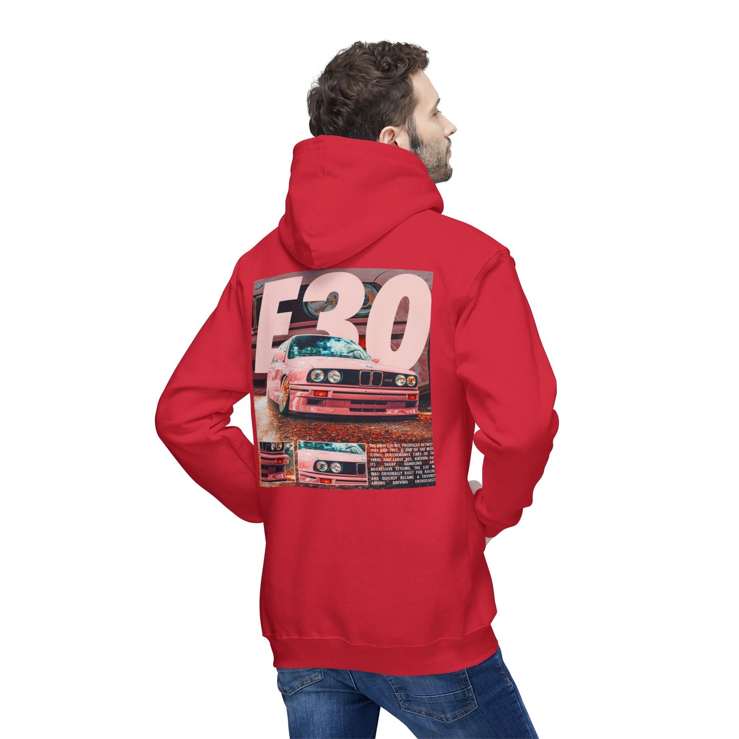 Vintage Car Graphic Unisex Hoodie - Retro BMW E30 Design