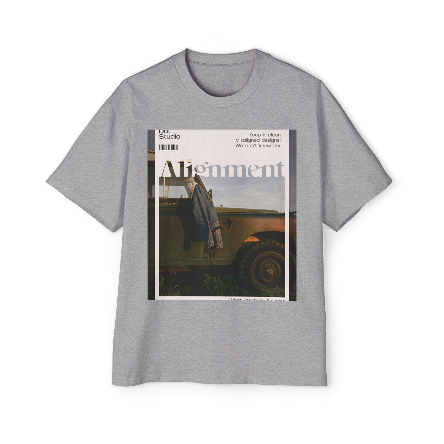 Alignment Vintage Jeep Graphic Tee – Men's Oversized Photo Print