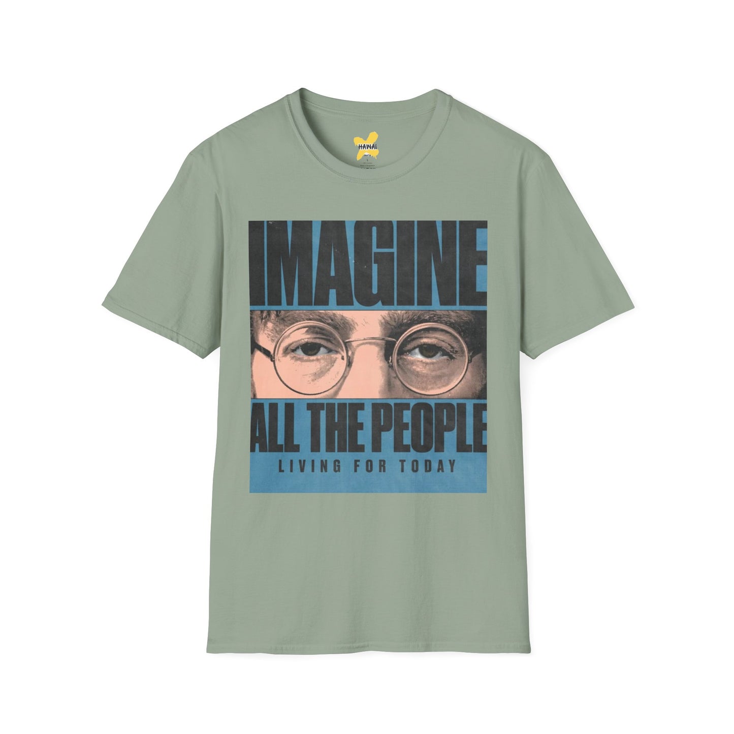 Imagine All the People Unisex Softstyle T-Shirt - Inspirational Graphic Tee for Comfort & Style