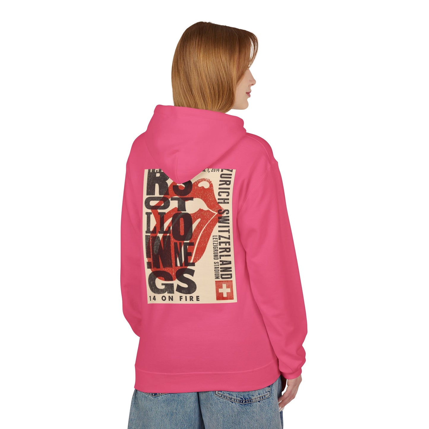 Retro Rock Band Fleece Hoodie - Unisex Softstyle with Vintage Concert Design