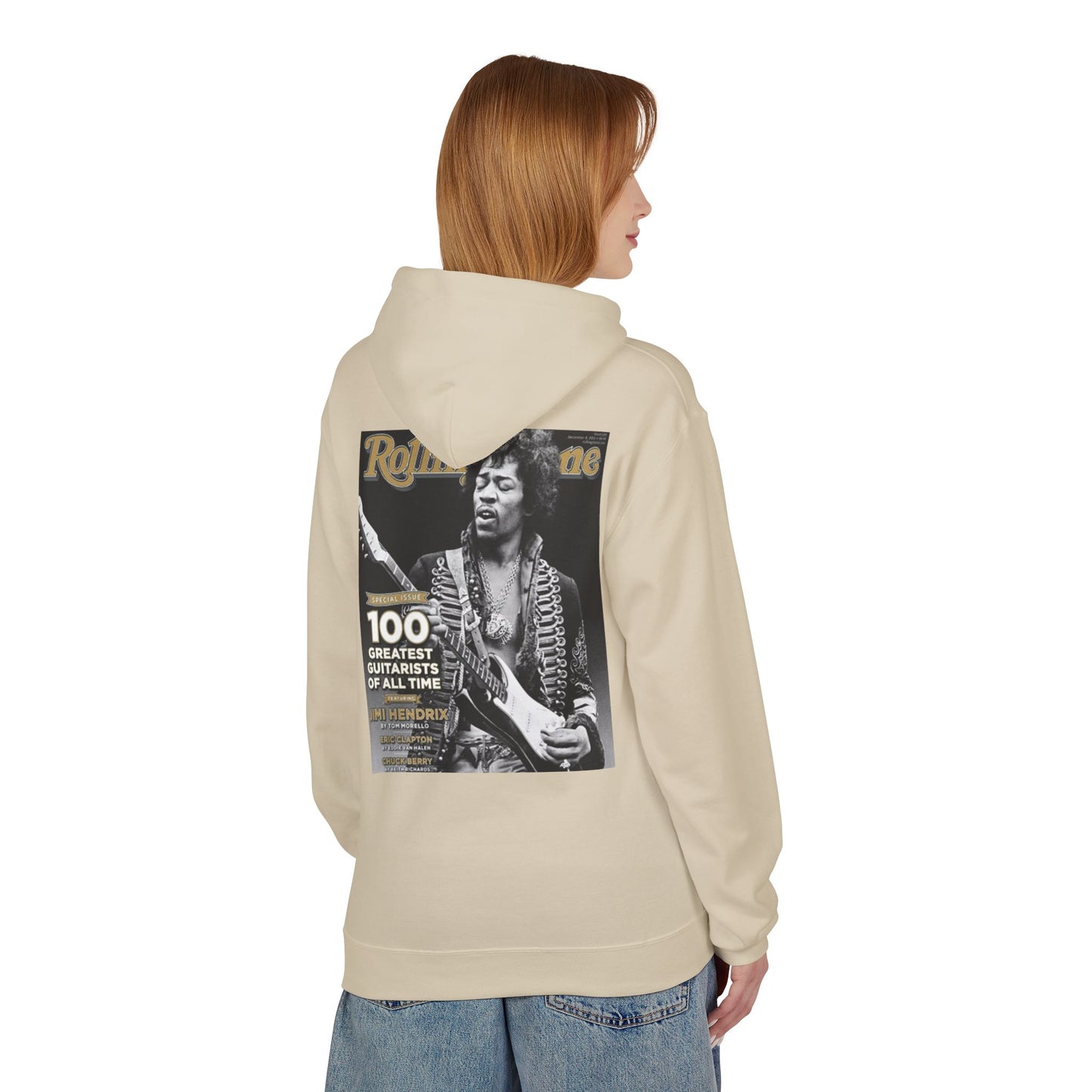 Jimi Hendrix Tribute Fleece Hoodie - Unisex Midweight Softstyle