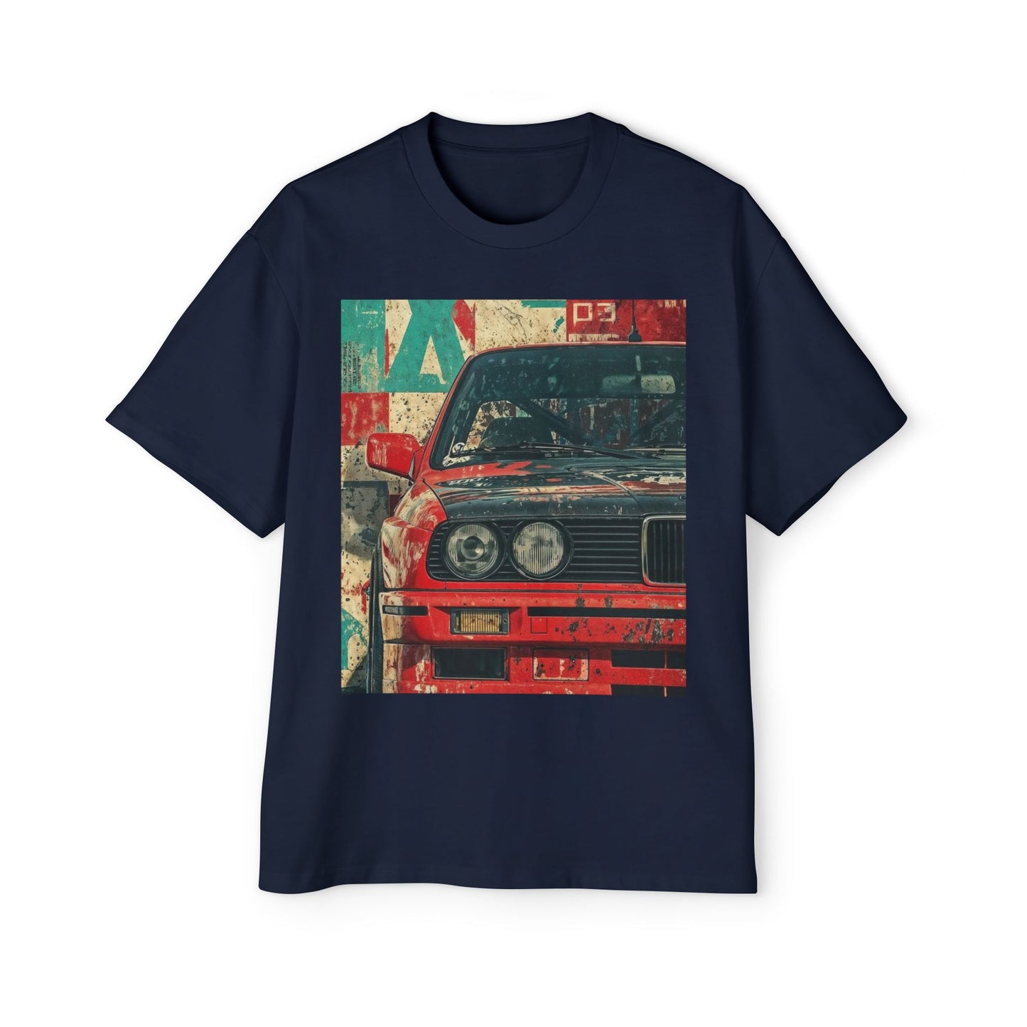 Vintage Racing Car Tee — Retro BMW Front Graphic T-Shirt