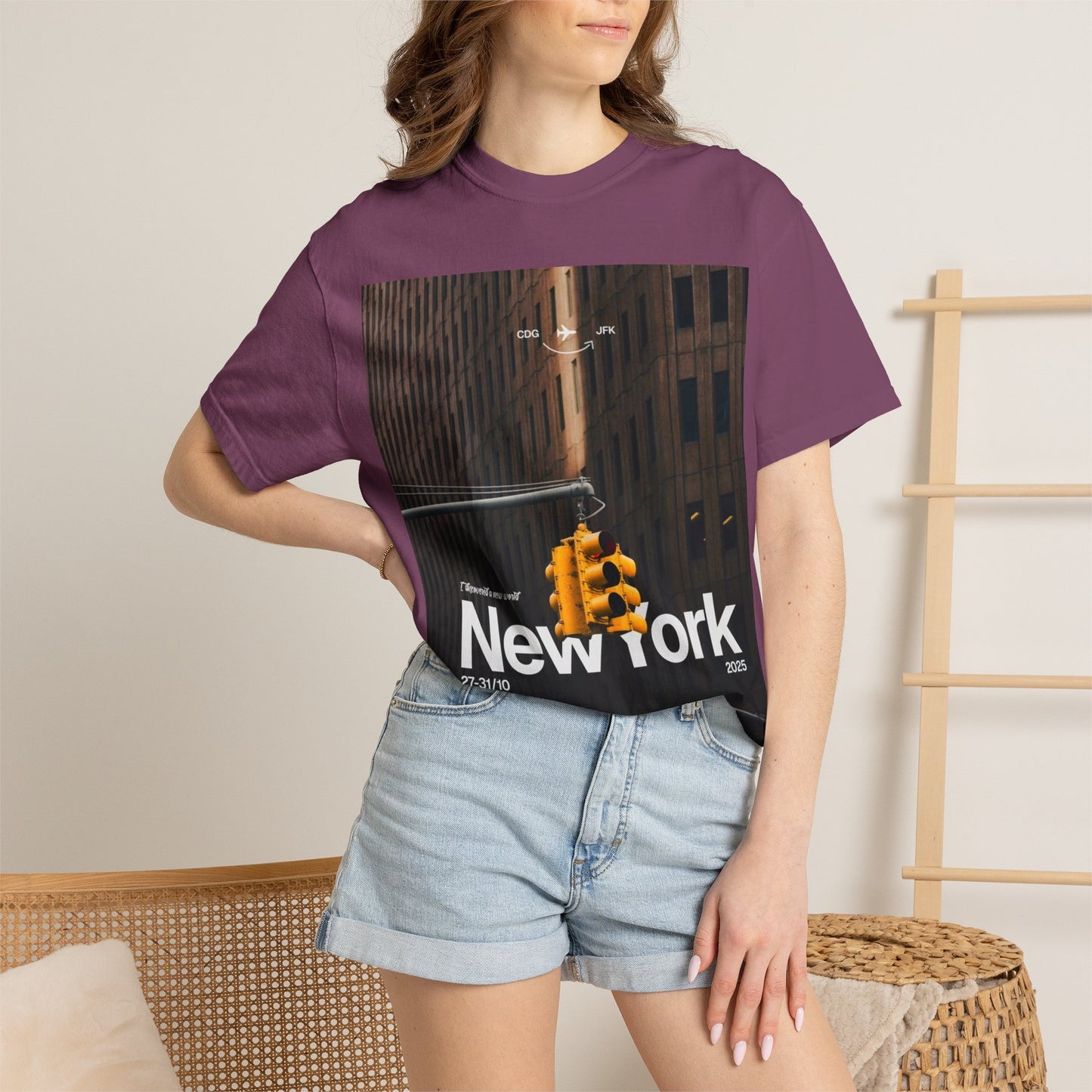 New York City Traffic Light Photo T‑Shirt — Urban Streetwear Tee