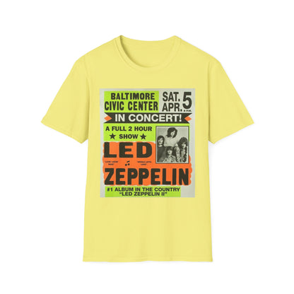Retro Concert Tee - Led Zeppelin Vintage Style T-Shirt, Music Lovers Gift, Unisex Graphic Tee, Nostalgic Band Shirt, Rock Concert Wear