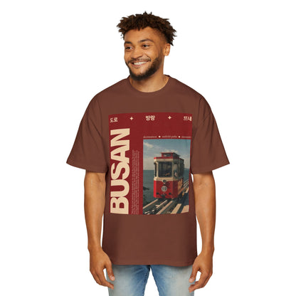 Busan Tram Retro Graphic Tee — Vintage Korea Travel T‑Shirt