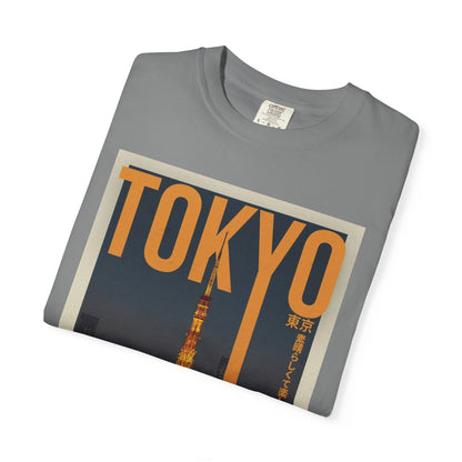 Tokyo Nightscape Graphic T-Shirt — Vintage Japan Tower Travel Poster Tee