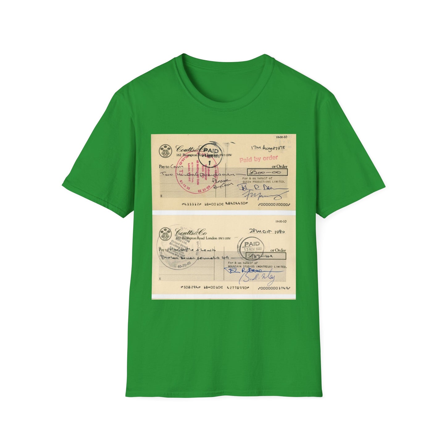 Vintage Document Unisex Softstyle T-Shirt - Paid Graphic Tee