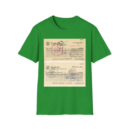 Vintage Document Unisex Softstyle T-Shirt - Paid Graphic Tee
