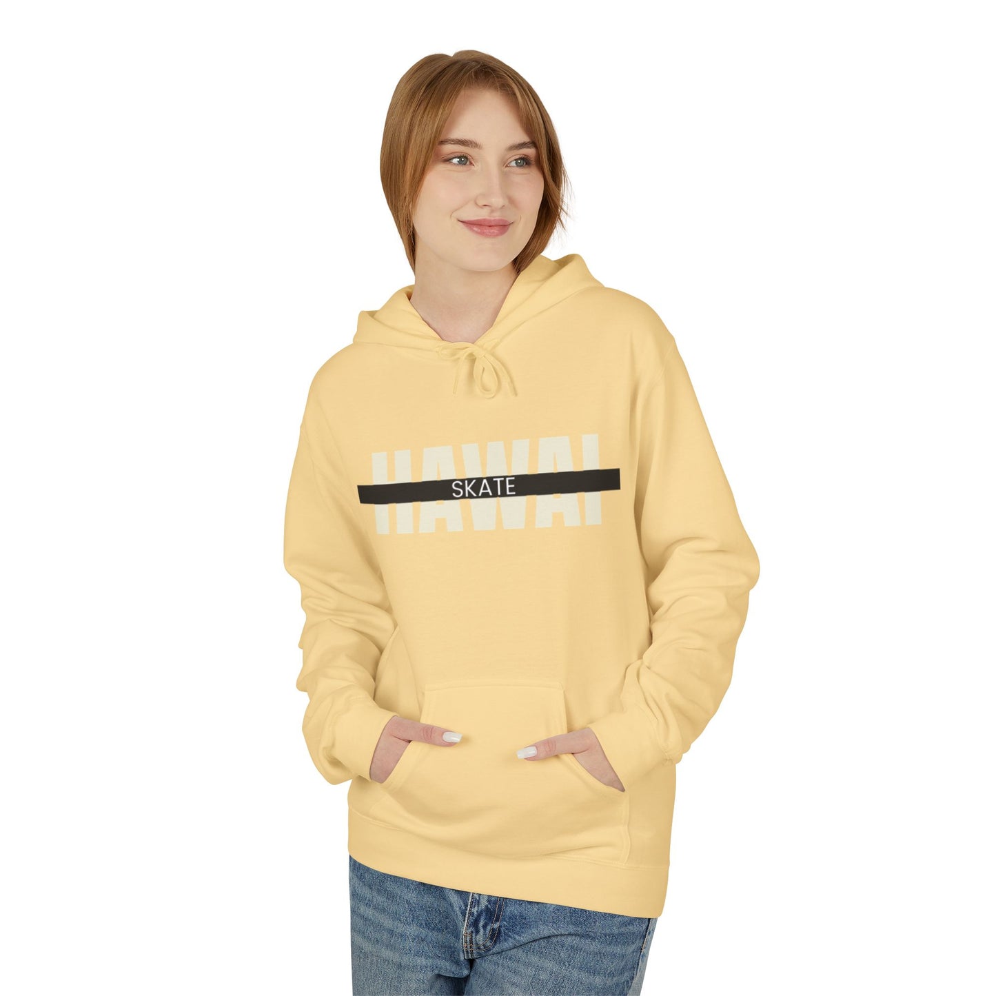 Happy Vibes Unisex Fleece Hoodie - Smiley Face Design