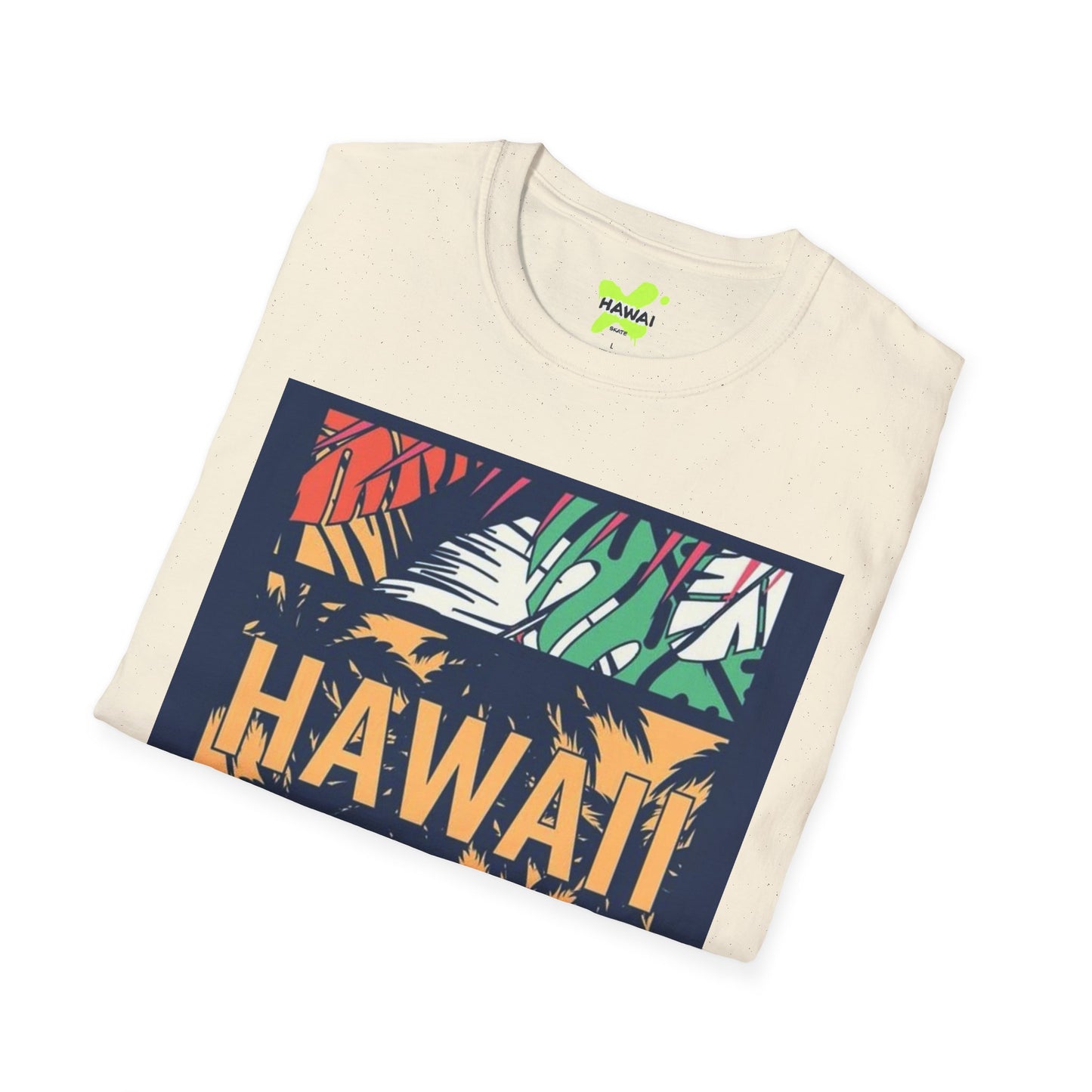 Hawaii Themed Unisex Softstyle T-Shirt | Tropical Vibes Tee
