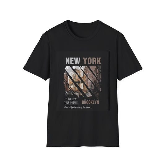 New York Brooklyn Vintage Photo T-Shirt — 'To Follow Your Dreams' Graphic Tee