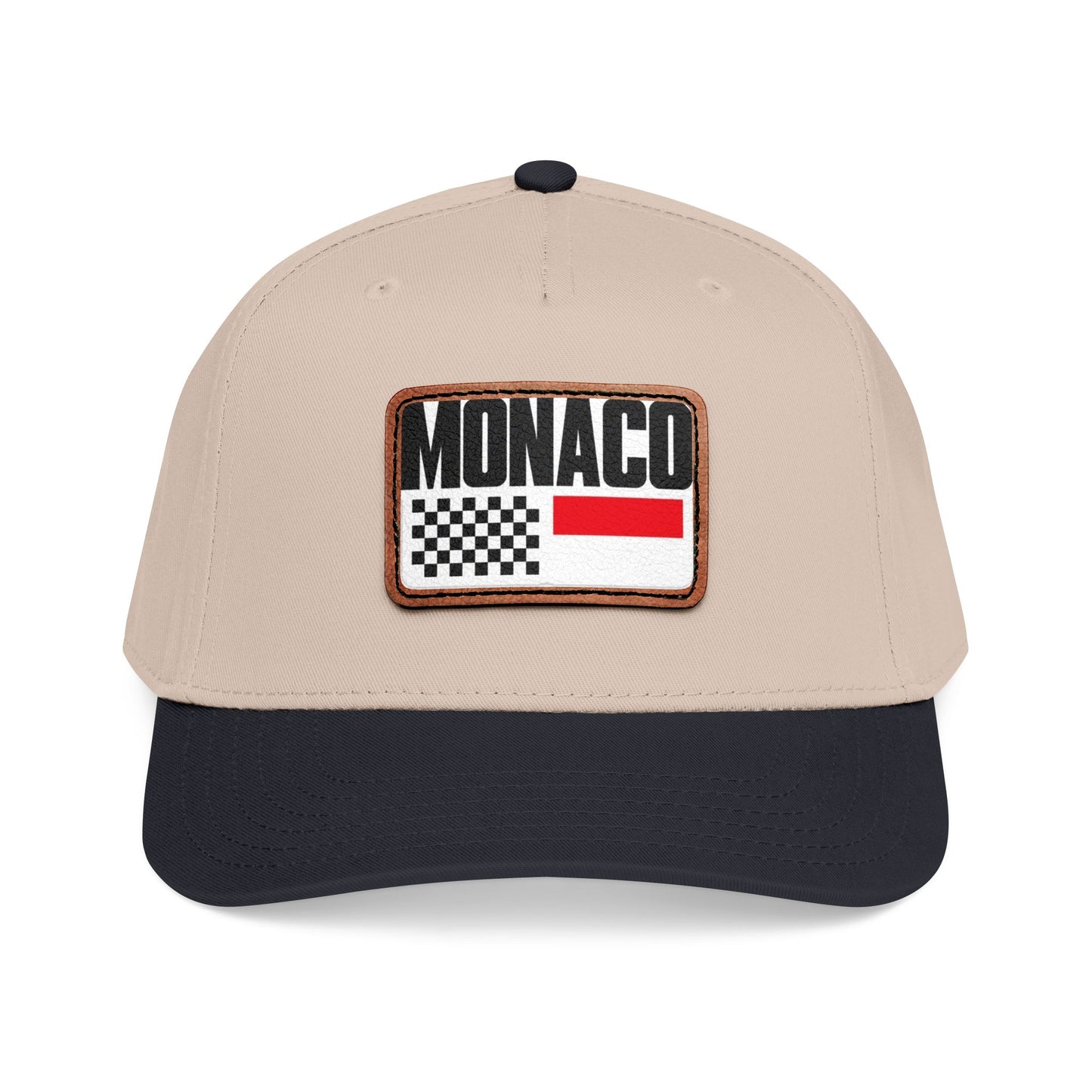 Monaco Leather Patch Baseball Cap – Vintage Racing Flag Hat
