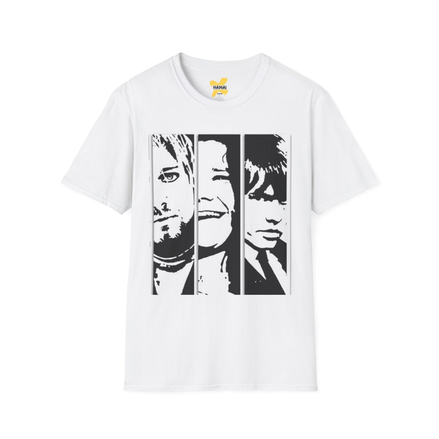 Trendy Band Graphic T-Shirt, Unisex Softstyle Tee, Casual Everyday Wear, Music Lover Gift, Rock Band Style