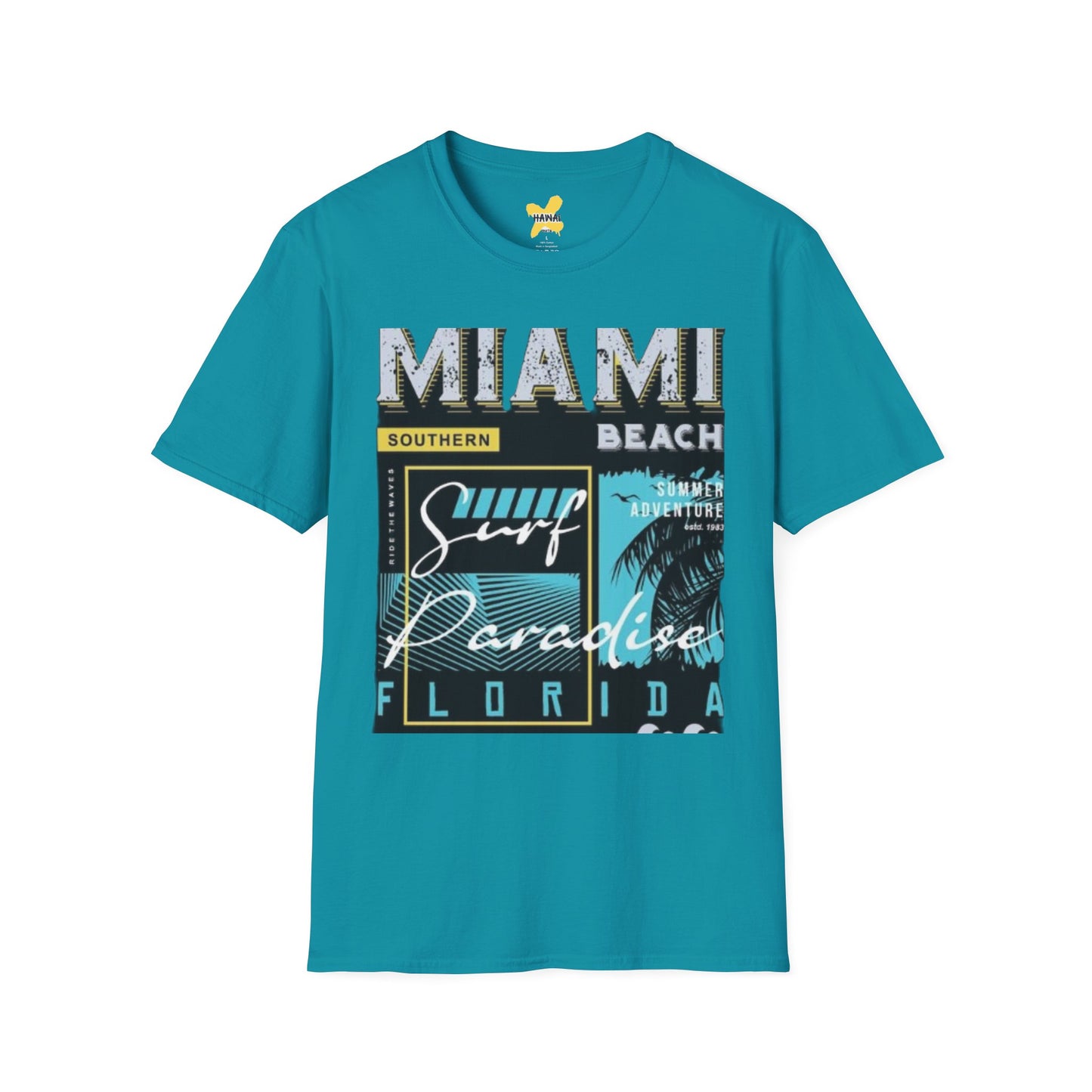 Miami Beach Surf Adventure Unisex Softstyle T-Shirt