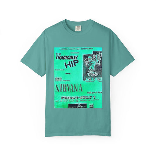 Retro Band Graphic T-Shirt - Nirvana & Tragically Hip Design